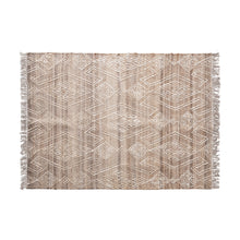 Load image into Gallery viewer, Hand-Woven Jute and Wool Blend Rug with Pattern and Fringe
