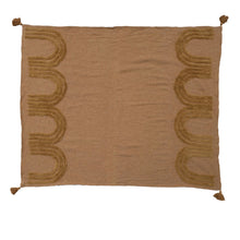Load image into Gallery viewer, Cotton Blend Tufted Throw w/ Sherpa Back &amp; Tassels
