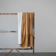 Load image into Gallery viewer, Cotton Blend Tufted Throw w/ Sherpa Back &amp; Tassels
