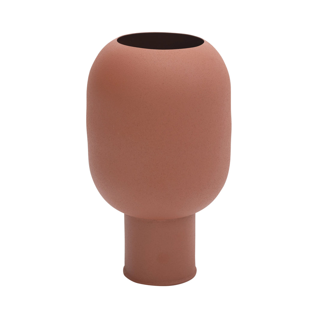 Sienna Matte Textured Metal Vase