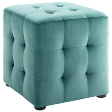 Load image into Gallery viewer, Contour Tufted Velvet Ottoman
