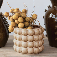 Load image into Gallery viewer, Stoneware Planter w/ Raised Dots
