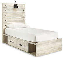 Load image into Gallery viewer, Cambeck  Panel Bed With 4 Storage Drawers With Mirrored Dresser And 2 Nightstands
