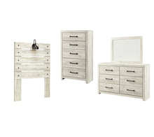 Load image into Gallery viewer, Cambeck  Panel Headboard With Mirrored Dresser And Chest
