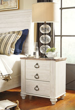 Load image into Gallery viewer, Willowton / Panel Headboard With Mirrored Dresser And 2 Nightstands
