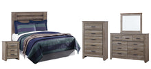 Load image into Gallery viewer, Zelen / Panel Headboard With Mirrored Dresser, Chest And Nightstand
