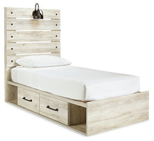 Load image into Gallery viewer, Cambeck  Panel Bed With 2 Storage Drawers With Mirrored Dresser And 2 Nightstands
