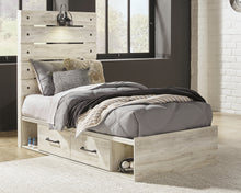 Load image into Gallery viewer, Cambeck  Panel Bed With 2 Storage Drawers With Mirrored Dresser And 2 Nightstands
