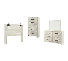 Load image into Gallery viewer, Cambeck  Panel Headboard With Mirrored Dresser And Chest
