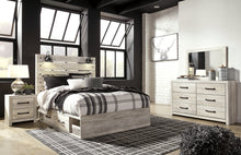 Load image into Gallery viewer, Cambeck  Panel Bed With 4 Storage Drawers With Mirrored Dresser And 2 Nightstands
