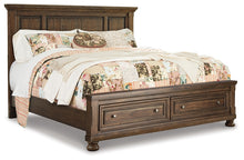 Load image into Gallery viewer, Flynnter  Panel Bed With 2 Storage Drawers With Mirrored Dresser, Chest And 2 Nightstands
