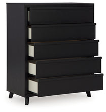Load image into Gallery viewer, Danziar King Panel Bed with Mirrored Dresser and Chest
