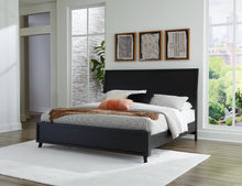 Load image into Gallery viewer, Danziar Queen Panel Bed with Mirrored Dresser
