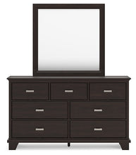 Load image into Gallery viewer, Covetown Twin Panel Bed with Mirrored Dresser
