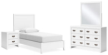 Load image into Gallery viewer, Binterglen Twin Panel Bed with Mirrored Dresser and Nightstand
