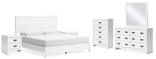 Load image into Gallery viewer, Binterglen King Panel Bed with Mirrored Dresser, Chest and 2 Nightstands
