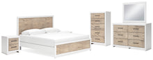 Load image into Gallery viewer, Charbitt King Panel Bed with Mirrored Dresser, Chest and 2 Nightstands
