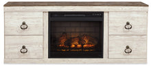 Load image into Gallery viewer, Willowton 4-Piece Entertainment Center with Electric Fireplace
