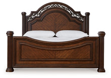 Load image into Gallery viewer, Lavinton King Poster Bed with Mirrored Dresser, Chest and 2 Nightstands
