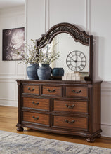 Load image into Gallery viewer, Lavinton King Poster Bed with Mirrored Dresser, Chest and 2 Nightstands
