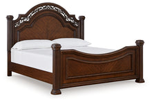 Load image into Gallery viewer, Lavinton King Poster Bed with Mirrored Dresser and Nightstand
