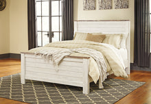 Load image into Gallery viewer, Willowton King Panel Bed with Dresser and Nightstand
