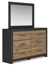 Load image into Gallery viewer, Vertani King Panel Bed with Mirrored Dresser
