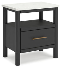 Load image into Gallery viewer, Cadmori King Upholstered Panel Bed with Mirrored Dresser and Nightstand
