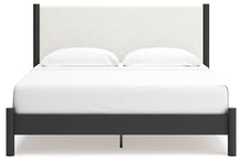Load image into Gallery viewer, Cadmori King Upholstered Panel Bed with Mirrored Dresser and Nightstand
