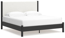 Load image into Gallery viewer, Cadmori King Upholstered Panel Bed with Mirrored Dresser and Nightstand
