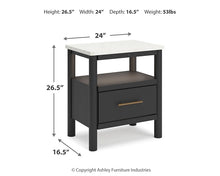 Load image into Gallery viewer, Cadmori King Upholstered Panel Bed with Mirrored Dresser and Nightstand
