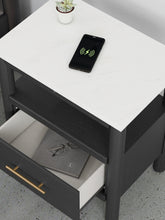 Load image into Gallery viewer, Cadmori King Upholstered Panel Bed with Mirrored Dresser and Nightstand
