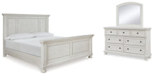 Load image into Gallery viewer, Robbinsdale California King Panel Bed with Mirrored Dresser
