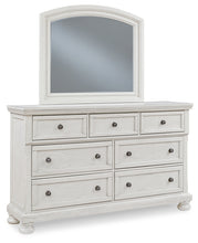 Load image into Gallery viewer, Robbinsdale King Sleigh Bed with Storage with Mirrored Dresser, Chest and Nightstand
