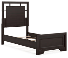 Load image into Gallery viewer, Covetown Twin Panel Bed with Mirrored Dresser and 2 Nightstands
