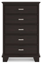 Load image into Gallery viewer, Covetown Full Panel Bed with Mirrored Dresser, Chest and Nightstand
