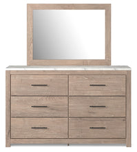 Load image into Gallery viewer, Senniberg Queen Panel Bed with Mirrored Dresser, Chest and Nightstand

