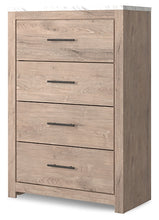 Load image into Gallery viewer, Senniberg Queen Panel Bed with Mirrored Dresser, Chest and Nightstand
