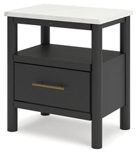 Load image into Gallery viewer, Cadmori Queen Upholstered Bed with Mirrored Dresser, Chest and 2 Nightstands
