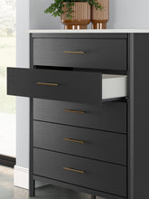 Load image into Gallery viewer, Cadmori Queen Upholstered Bed with Mirrored Dresser, Chest and 2 Nightstands
