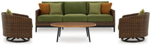 Load image into Gallery viewer, Horizon Hall Outdoor Sofa and 2 Chairs with Coffee Table
