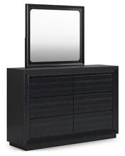 Load image into Gallery viewer, Londer King Panel Bed with Mirrored Dresser and 2 Nightstands
