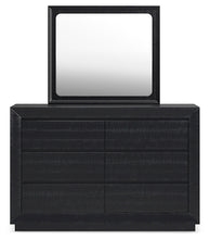 Load image into Gallery viewer, Londer King Panel Bed with Mirrored Dresser and 2 Nightstands

