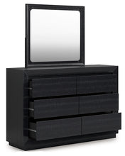 Load image into Gallery viewer, Londer King Panel Bed with Mirrored Dresser and 2 Nightstands
