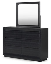 Load image into Gallery viewer, Londer King Panel Bed with Mirrored Dresser and 2 Nightstands
