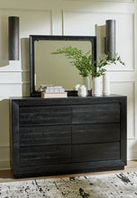 Load image into Gallery viewer, Londer King Panel Bed with Mirrored Dresser and 2 Nightstands
