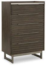 Load image into Gallery viewer, Arkenton Queen Panel Bed with Mirrored Dresser and Chest
