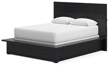 Load image into Gallery viewer, Londer Queen Panel Bed with Mirrored Dresser and 2 Nightstands
