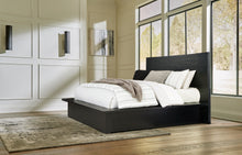 Load image into Gallery viewer, Londer Queen Panel Bed with Mirrored Dresser and 2 Nightstands

