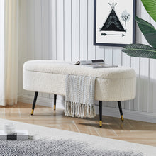 Load image into Gallery viewer, Phoebe Faux Shearling Storage Bench
